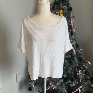 Paper Crane Ivory Textured Knit Top